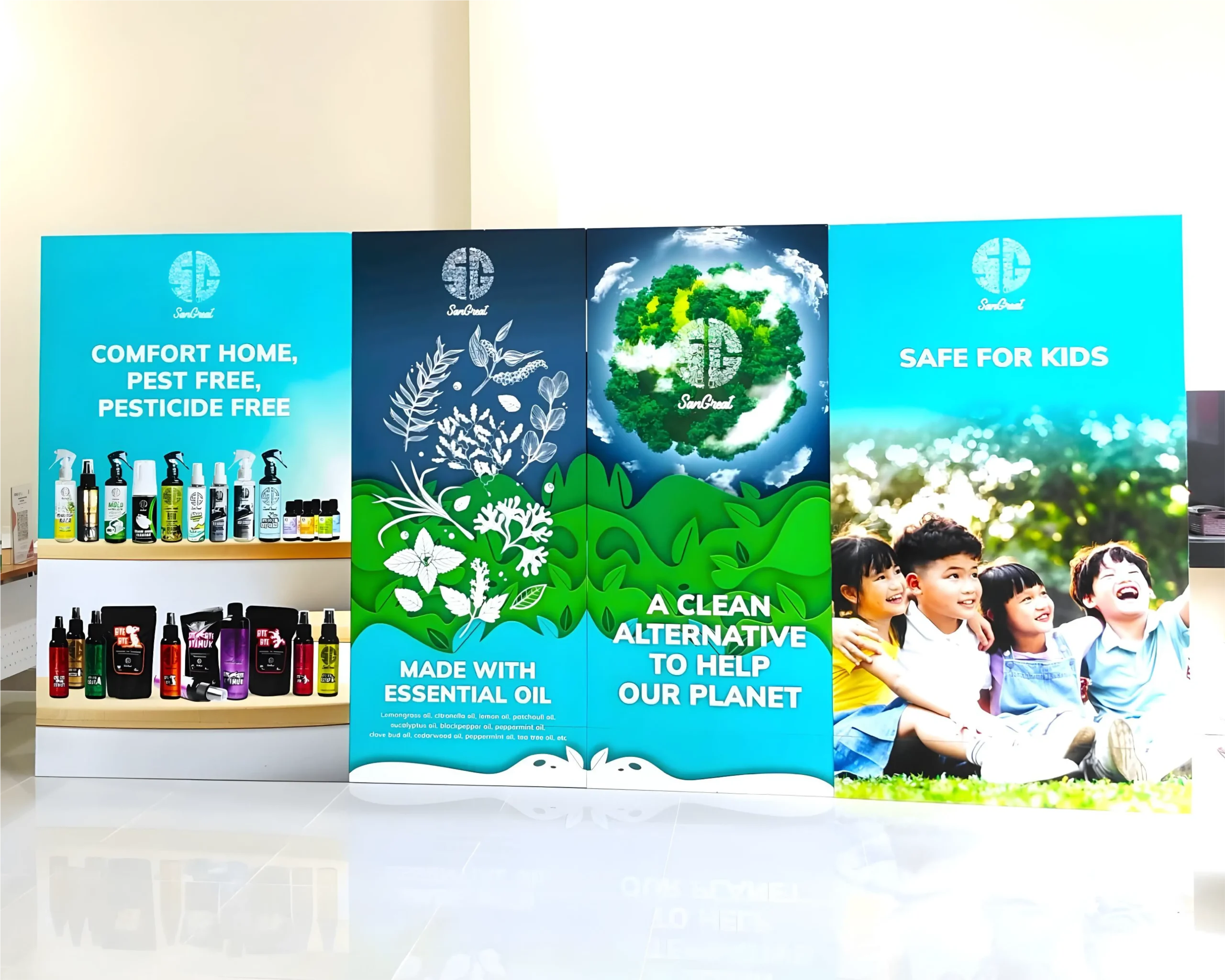 Stand pameran eco-friendly